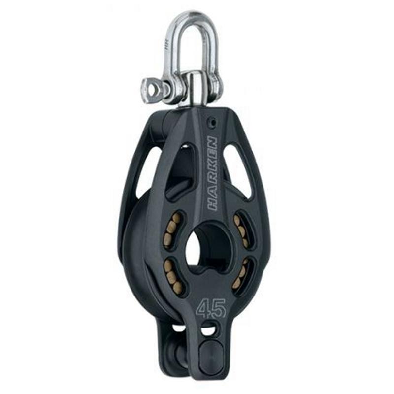 Harken Mm Single Black Magic Aluminium Swivel Block With Becket