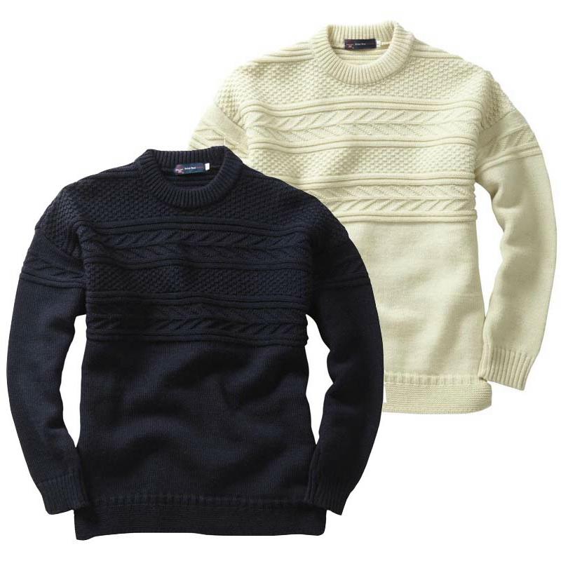crew neck guernsey sweaters