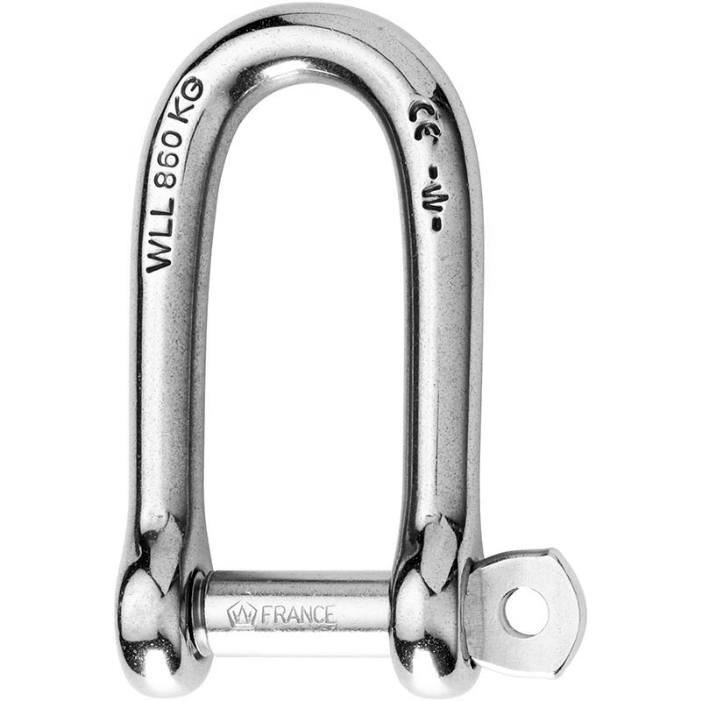 Wichard Long D Self Locking Forged Shackle CE Stamped 10 mm 1215 j160224