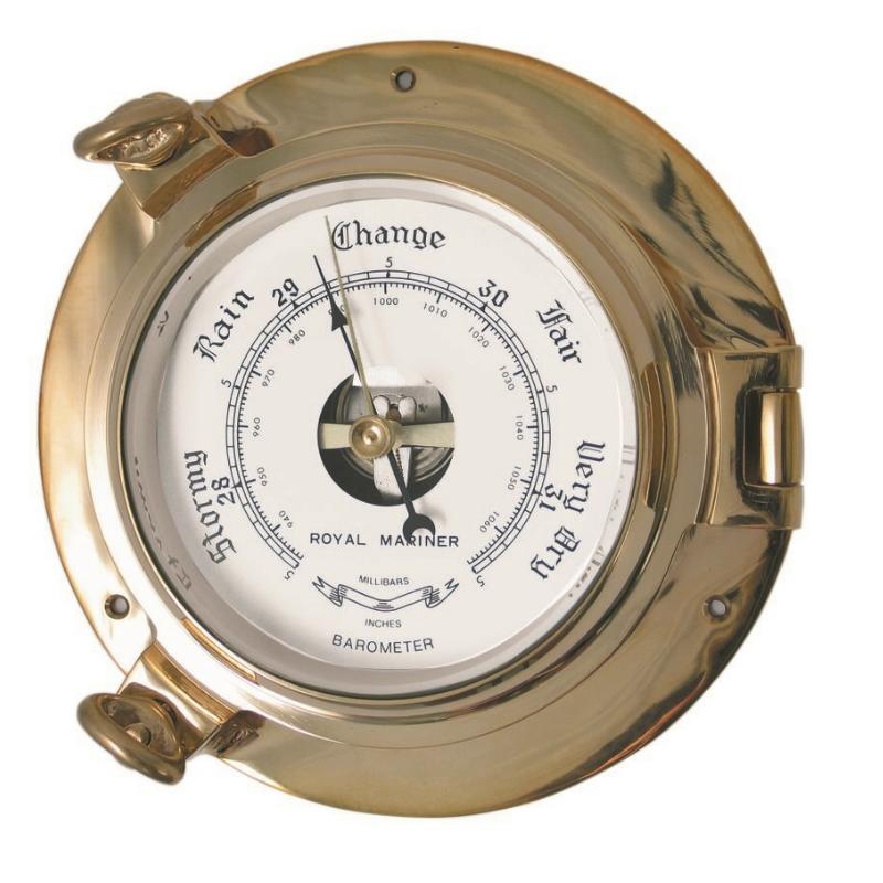 Meridian Zero Medium Porthole Barometer Brass 18074 j160224