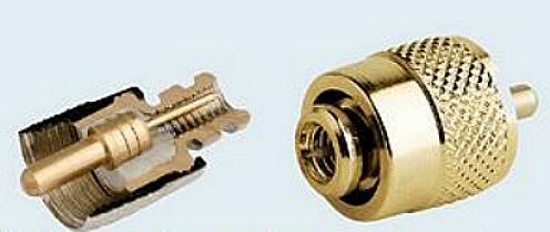 Glomex Pl259 Gold Plated Twist On Solderless Connector For RG58 