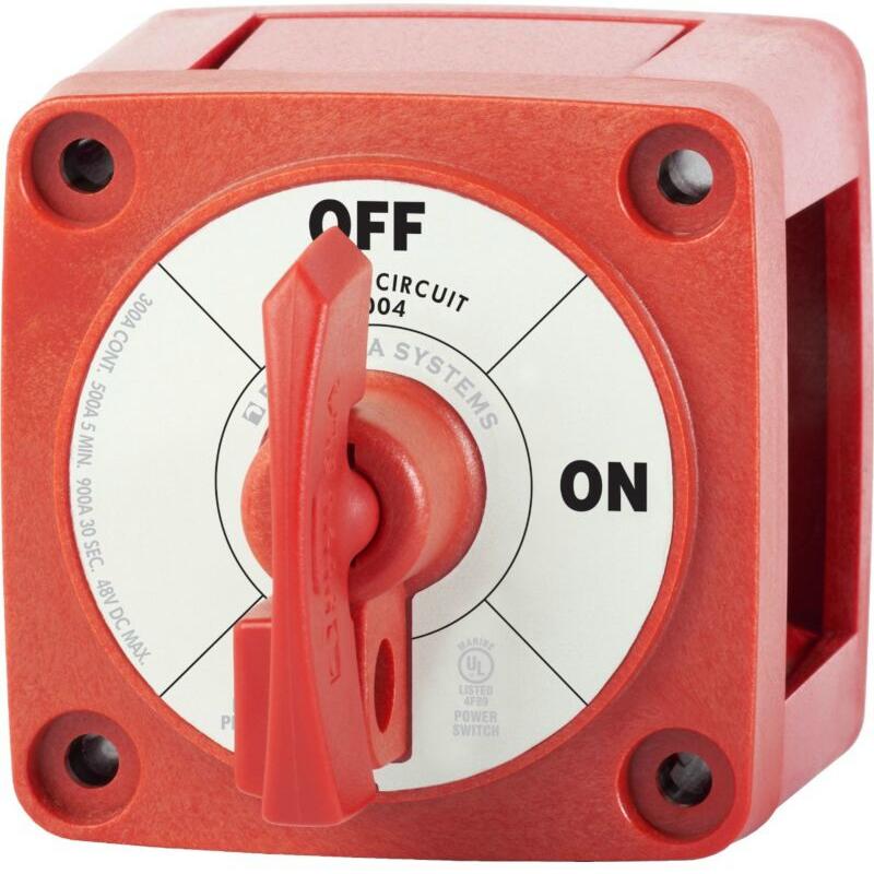 Blue Sea Systems M Series Mini Battery Switch Red ON / OFF with Locking ...